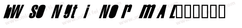bwsongti normal字体转换